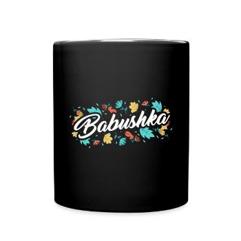 Vintage Babushka Russian Grandma For A Rossiya - Tasse einfarbig - Schwarz - Vorne