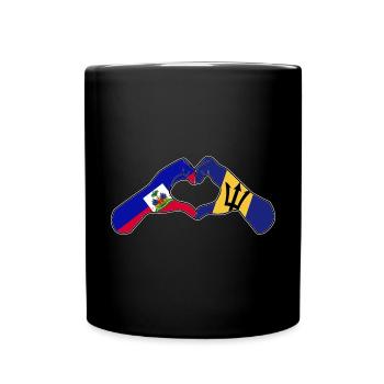 Barbados flag Barbadian bayan - Full Colour Mug - black - Front