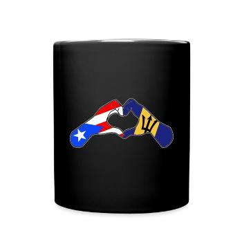Barbados flag Barbadian bayan - Full Colour Mug - black - Front
