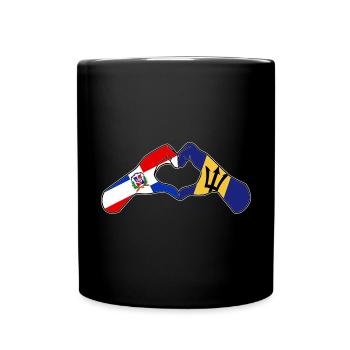 Barbados flag Barbadian bayan - Full Colour Mug - black - Front
