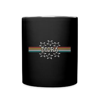 Frauenname Diora - Tasse einfarbig - Schwarz - Vorne