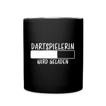 Dartspielerin Spruch Darter Dartspielerin Geschenk - Tasse einfarbig - Schwarz - Vorne