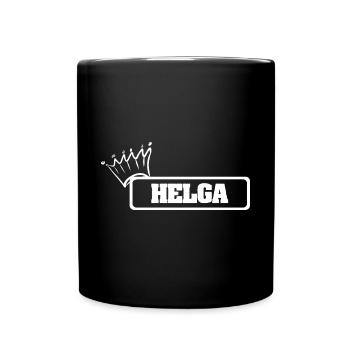 Helga als Krone - Tasse einfarbig - Schwarz - Vorne