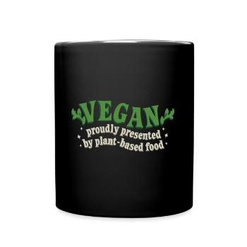 Plant-based food design for proud vegans - Full Colour Mug - black - Front