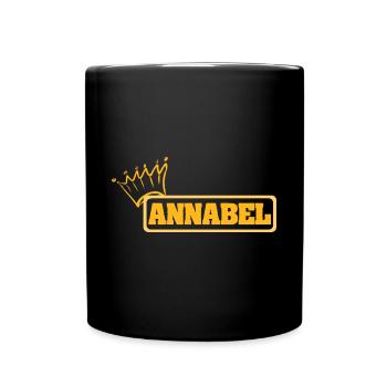 Name Annabel - Tasse einfarbig - Schwarz - Vorne