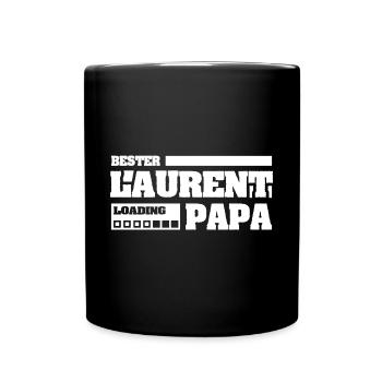 Vorname Laurent - Tasse einfarbig - Schwarz - Vorne