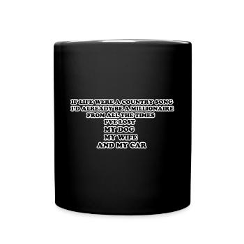 Country Blues Millionär - Tasse einfarbig - Schwarz - Vorne