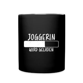 Joggerin Spruch Laufen Joggen Joggerin Geschenk - Tasse einfarbig - Schwarz - Vorne
