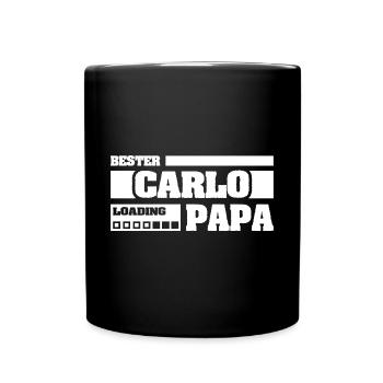 Geschenk für Carlo - Tasse einfarbig - Schwarz - Vorne