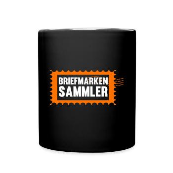 Philatelie Briefmarkensammlung Briefmarkensammler - Tasse einfarbig - Schwarz - Vorne