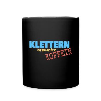 Bergsport - Tasse einfarbig - Schwarz - Vorne