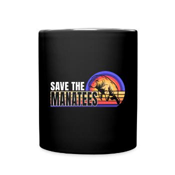 Sauvons les lamantins Animaux aquatiques Lamantins - Mug uni - noir - Devant