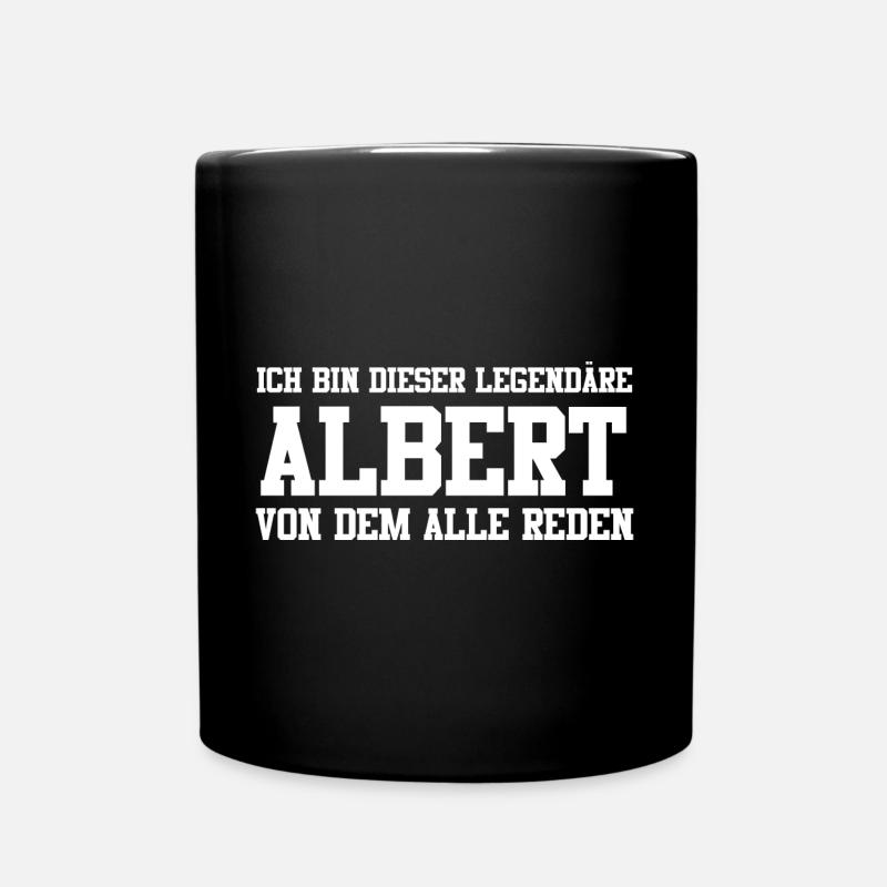 Albert Name Design - Tasse einfarbig - Schwarz