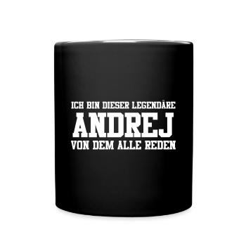 Andrej Name Design - Tasse einfarbig - Schwarz - Vorne