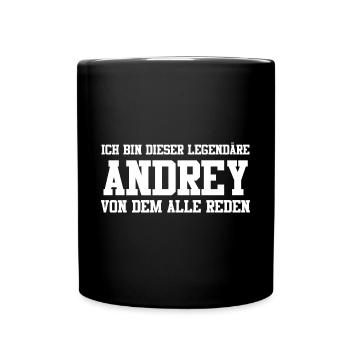 Andrey Name Design - Tasse einfarbig - Schwarz - Vorne