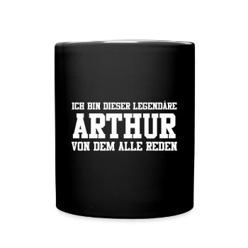 Arthur Name Design - Tasse einfarbig - Schwarz - Vorne