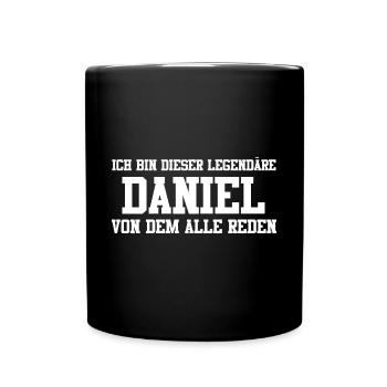 Daniel Name Design - Tasse einfarbig - Schwarz - Vorne