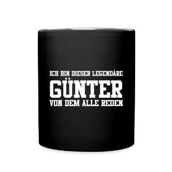 Günter Name Design - Tasse einfarbig - Schwarz - Vorne