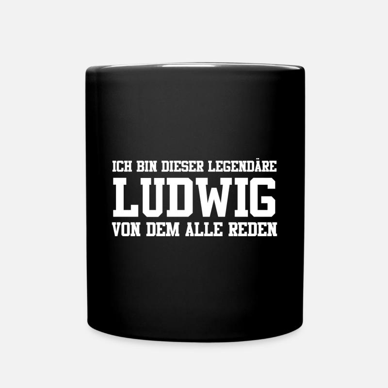 Ludwig Name Design - Tasse einfarbig - Schwarz