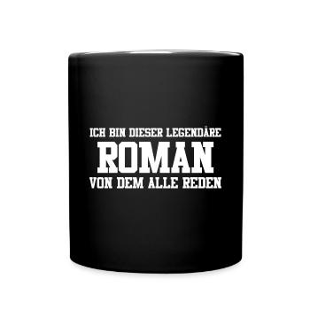 Roman Name Design - Tasse einfarbig - Schwarz - Vorne