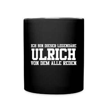 Ulrich Name Design - Tasse einfarbig - Schwarz - Vorne