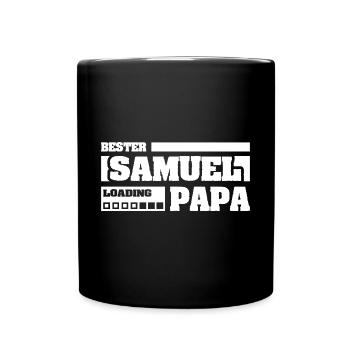 Vorname Samuel - Tasse einfarbig - Schwarz - Vorne