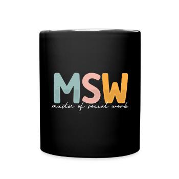 Master Of Social Work Soziale Arbeit Studium - Tasse einfarbig - Schwarz - Vorne