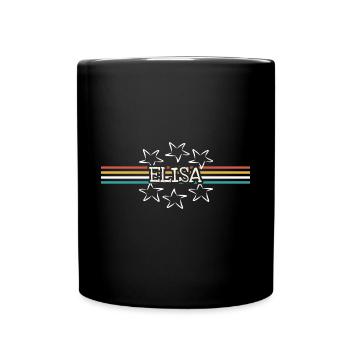 Elisa as a woman's name - Full Colour Mug - black - Front