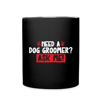 Salon de coiffure pour chiens - Mug uni - noir - Devant