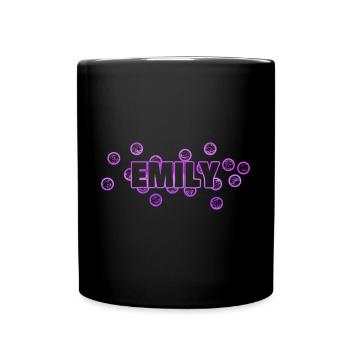 Emily as a name - Full Colour Mug - black - Front