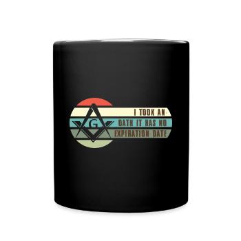 Freimaurer Winkel & Zirkel FREEMASON Prince Hall - Tasse einfarbig - Schwarz - Vorne