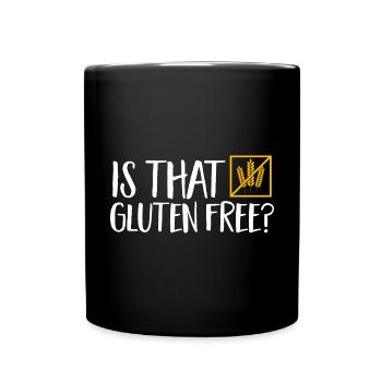 Gluten Free Gluten Intolerance - Full Colour Mug - black - Front