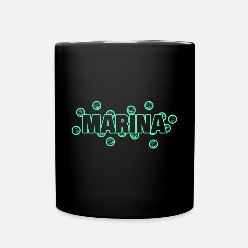 Marina als Lustig - Tasse einfarbig - Schwarz