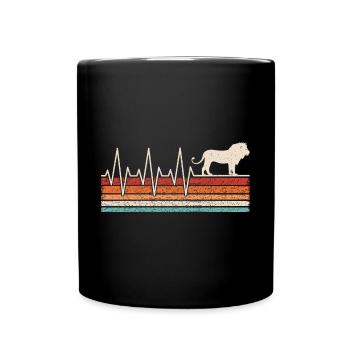 Leo Heartbeat - Full Colour Mug - black - Front