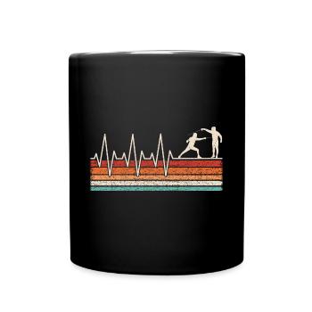 Fencing Heartbeat Fencing - Full Colour Mug - black - Front