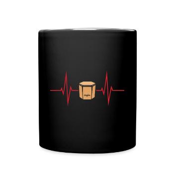 Cajon Player Gift - Full Colour Mug - black - Front