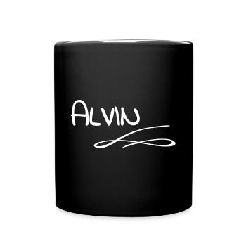 Vorname Alvin - Tasse einfarbig - Schwarz - Vorne