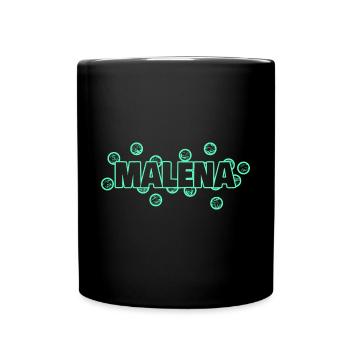 Malena als Lustig - Tasse einfarbig - Schwarz - Vorne