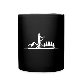 Stand up paddling - Life is better on a SUP board - Tasse einfarbig - Schwarz - Vorne