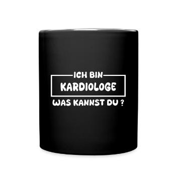 Beruf Kardiologe - Tasse einfarbig - Schwarz - Vorne