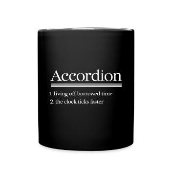 Akkordeon Akkordeonspieler Geschenk - Tasse einfarbig - Schwarz - Vorne