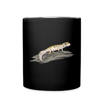 Leopard Gecko Reptile Pet Gecko - Full Colour Mug - black - Front