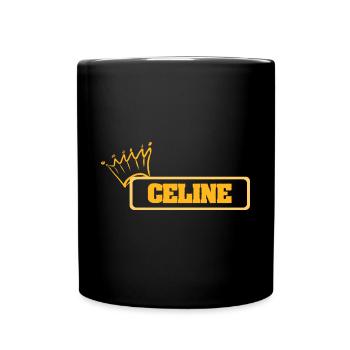 Nom : Céline - Mug uni - noir - Devant