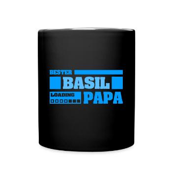 Basil als Vorname - Tasse einfarbig - Schwarz - Vorne