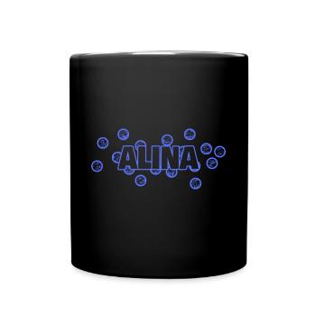 Liebe Alina - Tasse einfarbig - Schwarz - Vorne