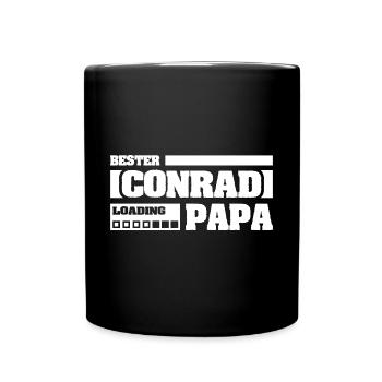 Vorname Conrad - Tasse einfarbig - Schwarz - Vorne