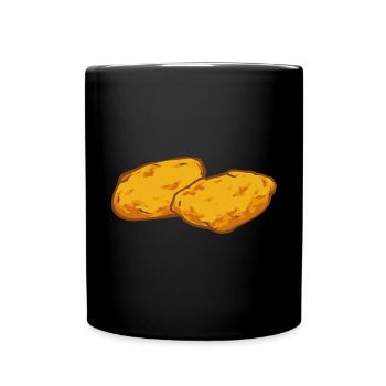 Chicken Nugget Liebhaber Chicken Nuggets - Tasse einfarbig - Schwarz - Vorne