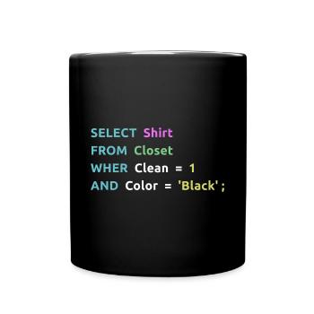 Nerd Computer Computerarbeit Coder Geschenkidee - Tasse einfarbig - Schwarz - Vorne