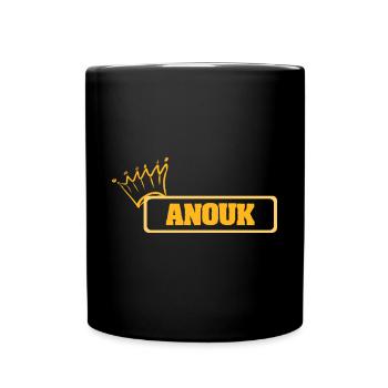 Anouk als Name - Tasse einfarbig - Schwarz - Vorne