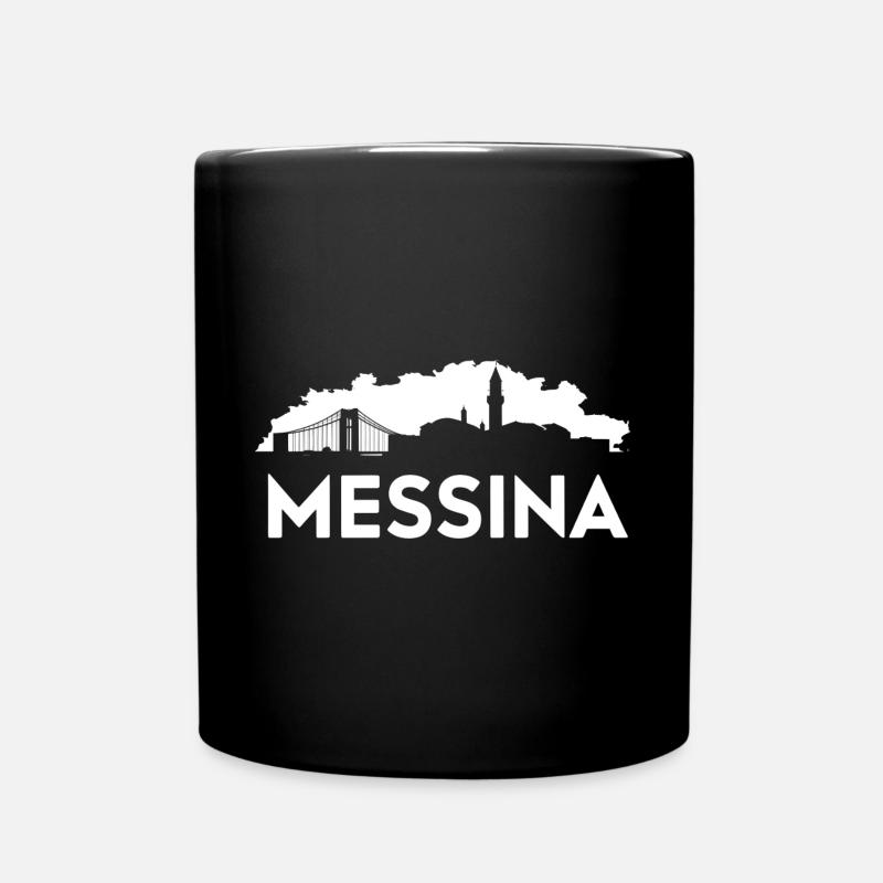 Skyline Sizilien - Tasse einfarbig - Schwarz